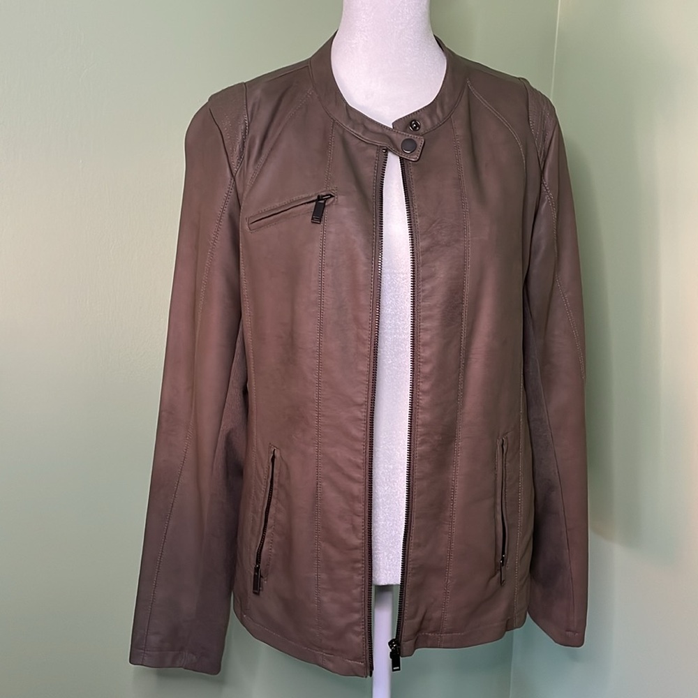 Faux leather jacket